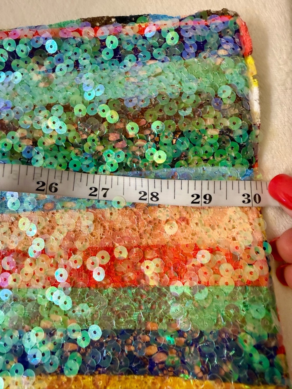 Anthropologie Maeve Sequined Palette Midi Skirt Pink Size 10 - Picture 14 of 14
